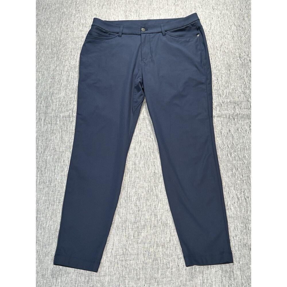 LuluLemon ABC 5-Pocket Skinny Pant Mens 35x27.5 True Navy Blue Stretch Commute